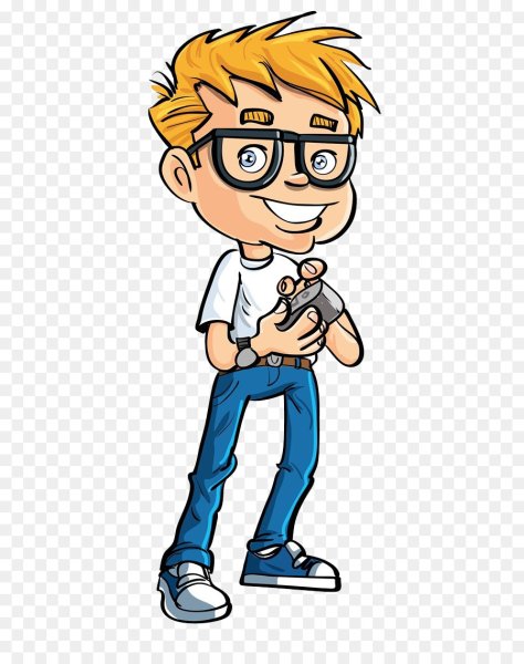 Мальчик ботаник мультяшный