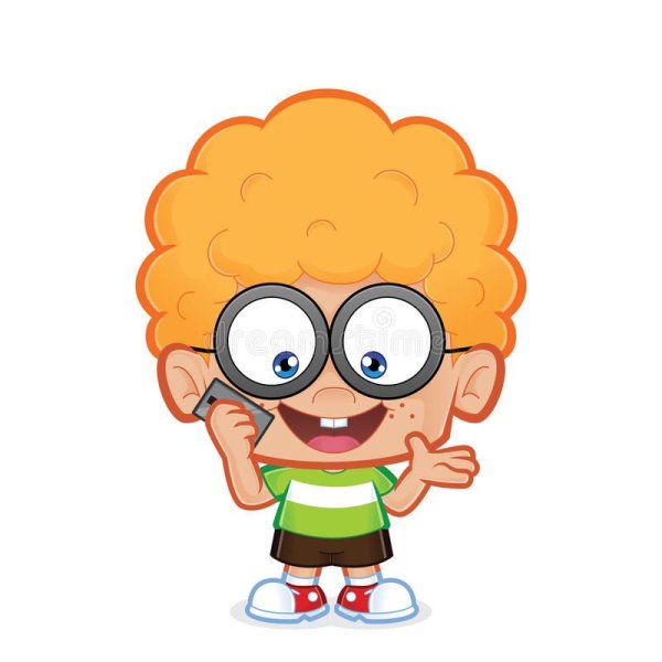 Мультяшный мальчик в очках