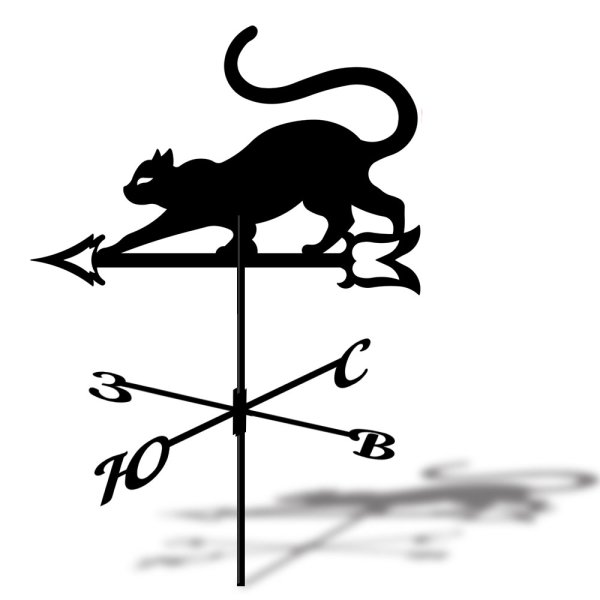 Флюгер на крышу "кошка"