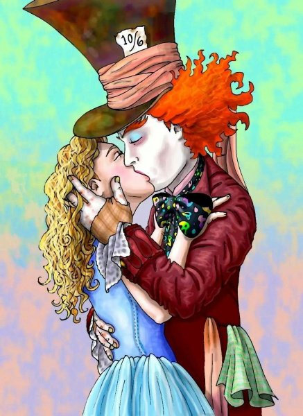Шляпник Алиса в стране чудес портрет