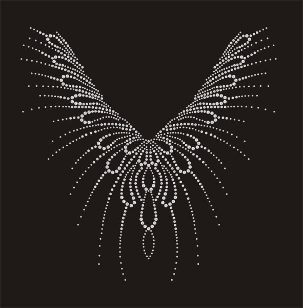 Узоры из страз на одежде