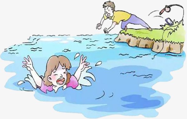 Ребенок тонет в реке рисунок