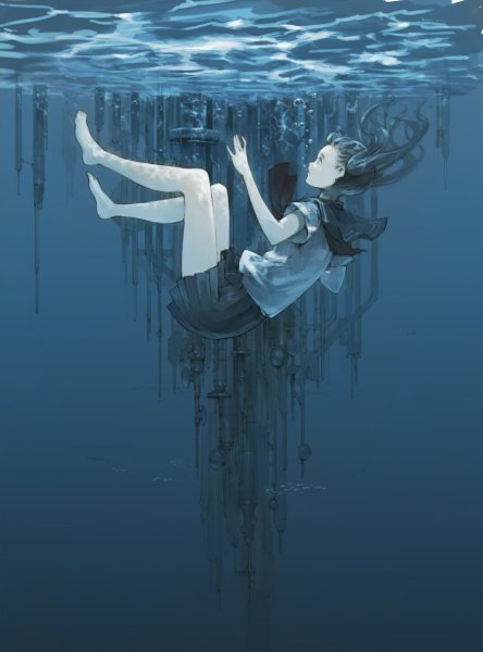 Девушка тонет