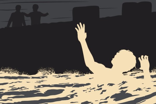 Тонущий человек для рисования