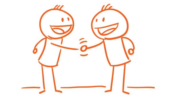 Два нарисованных человечка