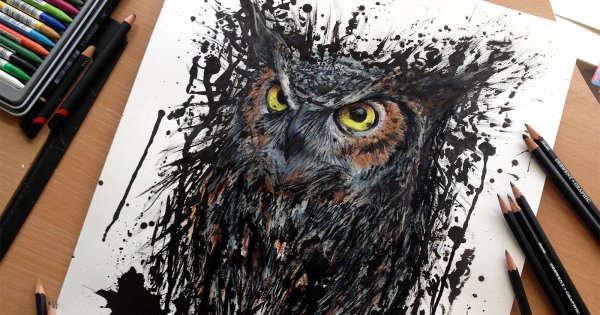 Арт на бумаге карандашом