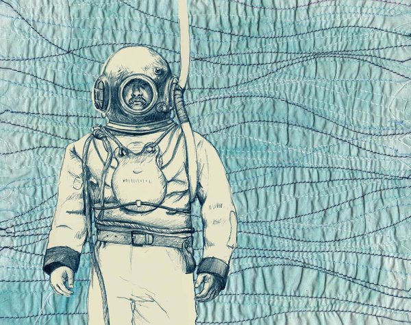 Водолаз иллюстрация