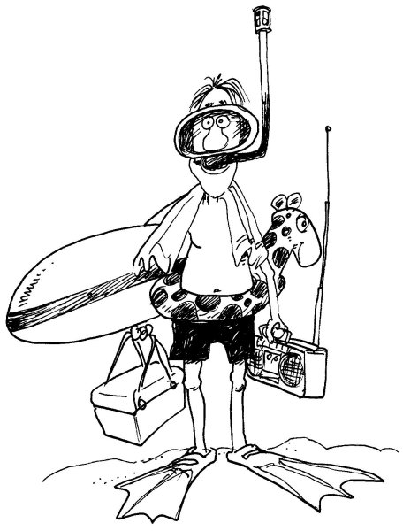 Водолаз раскраска для детей