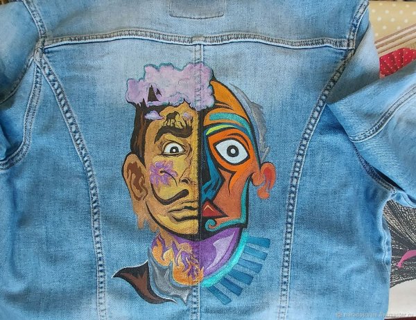 Расписать джинсовую куртку