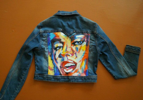 Джинсовки разрисованные акрилом