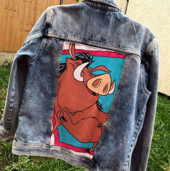 Раскрашивание джинсовки