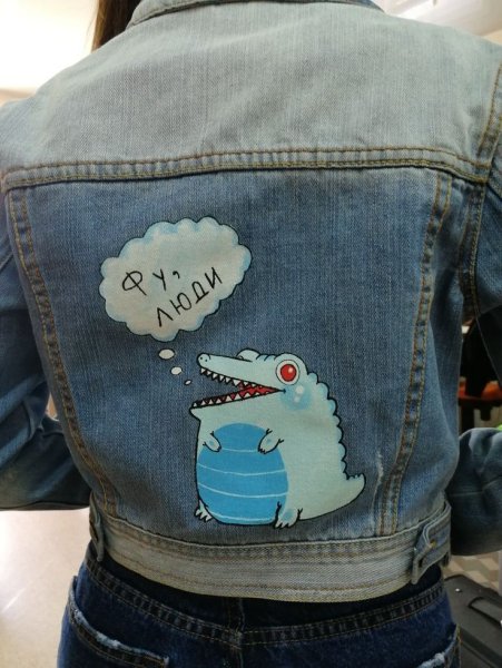 Роспись на джинсовых карманах