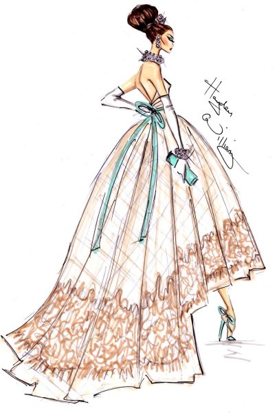 Дизайнерские платья рисунки