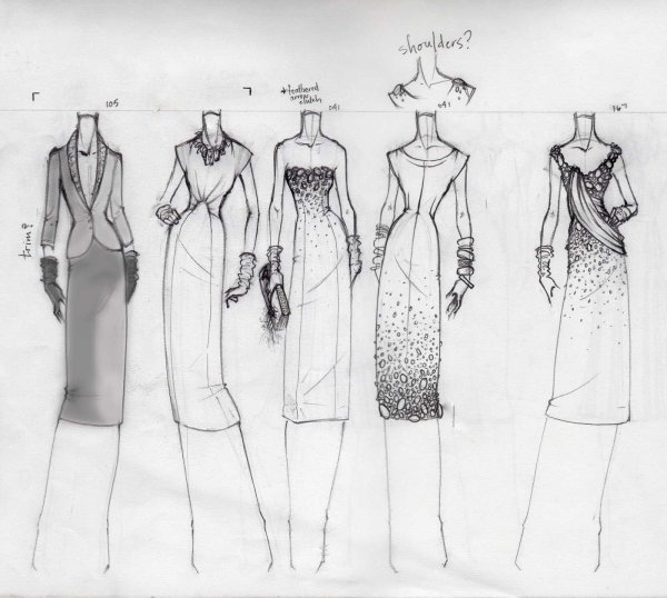 Нарисовать платье