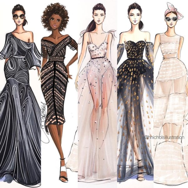 Эскизы модельеров