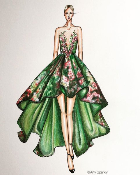 Эскизы платьев