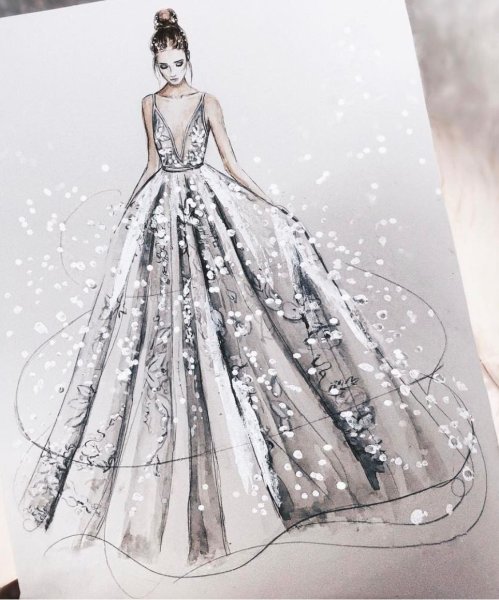 Эскизы платьев