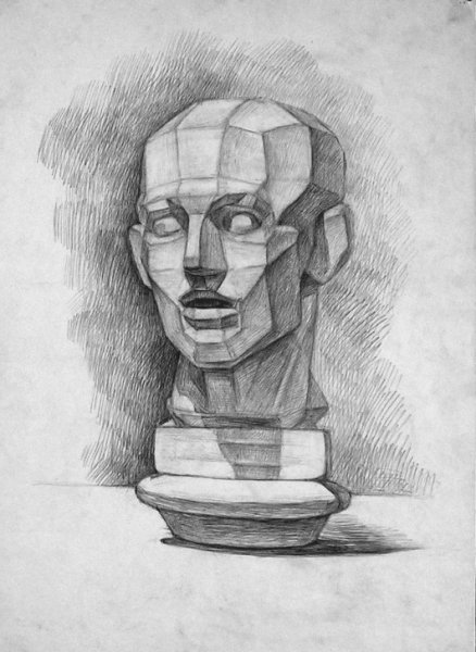 Обрубовка головы Академический гипс