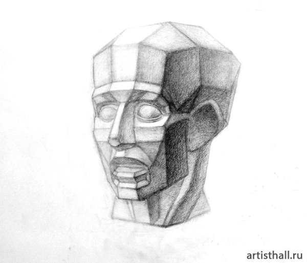 Обрубовка головы Академический гипс