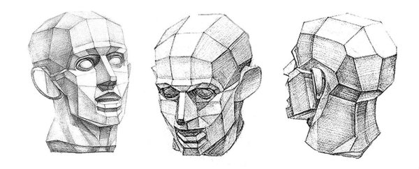 Голова гипсовая обрубовка 3д