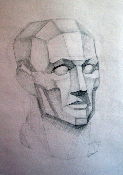 Обрубовка гипсовой головы Коллеони