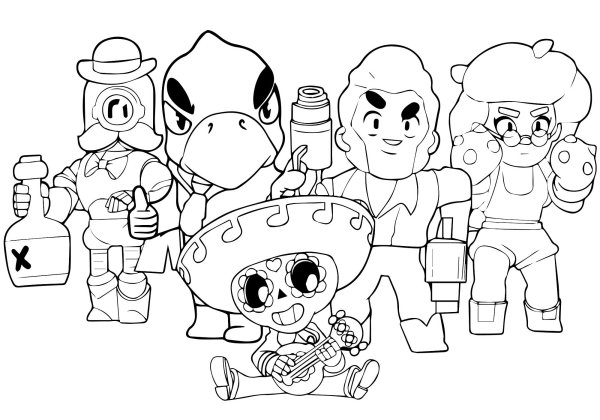 Бравлеры Браво старс раскраска