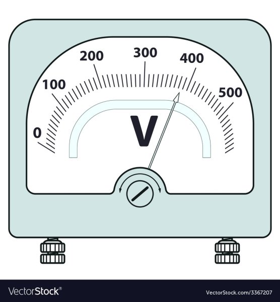 Амперметр на белом фоне