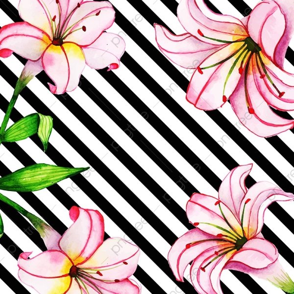 Цветы в полосочку