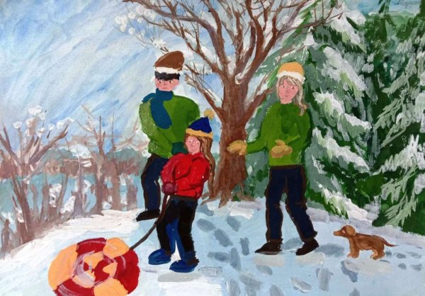 Композиция зимние забавы