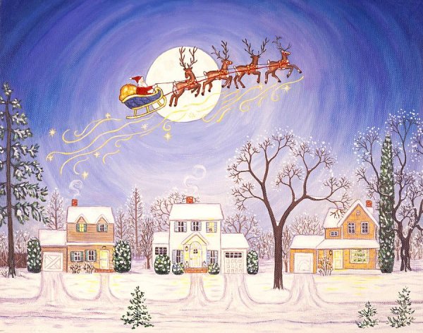 Зима композиция рисунок