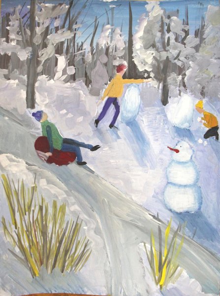 Композиция зимние забавы