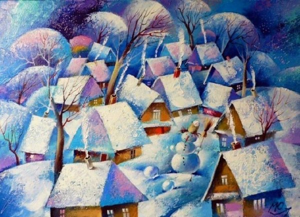 Мацик Юрий картины зимние