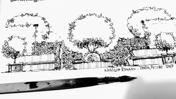 Кичигин Эдуард ландшафт скетчи