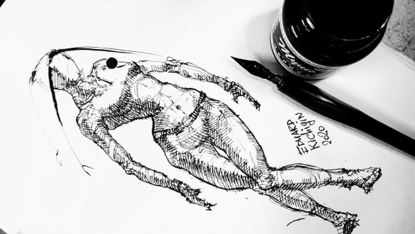 Рисунки тушью Эдуард Кичигин