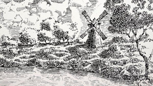 Скетч пейзаж Эдуард Кичигин