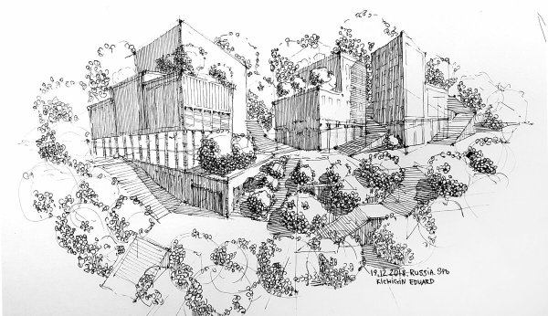 Кичигин Эдуард ландшафт скетчи