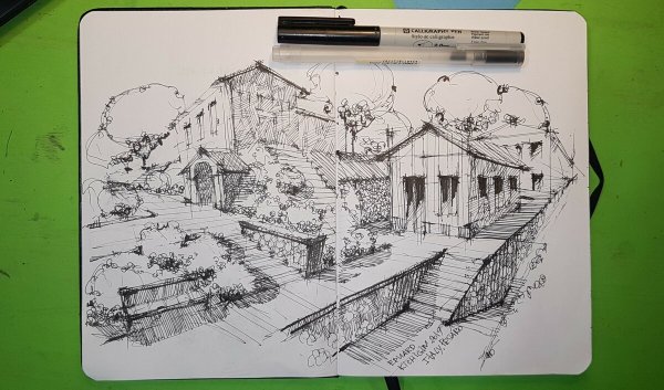 Кичигин Эдуард ландшафт скетчи