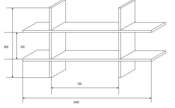 Схема настенной полки