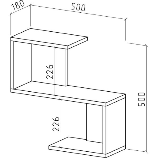 Полка книжная Грейс-1
