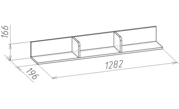Чертеж полочки