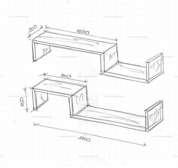Чертеж полки