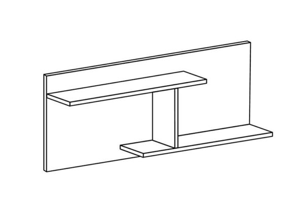 Полка навесная Мийя 3 ясень шимо