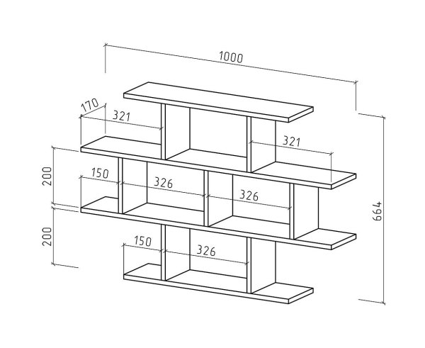 Полка навесная Лайт-46