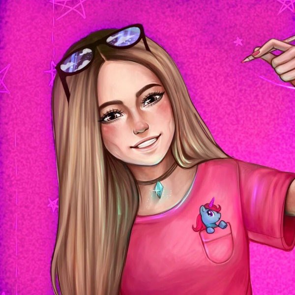 Ариана Гранде в мультяшном стиле