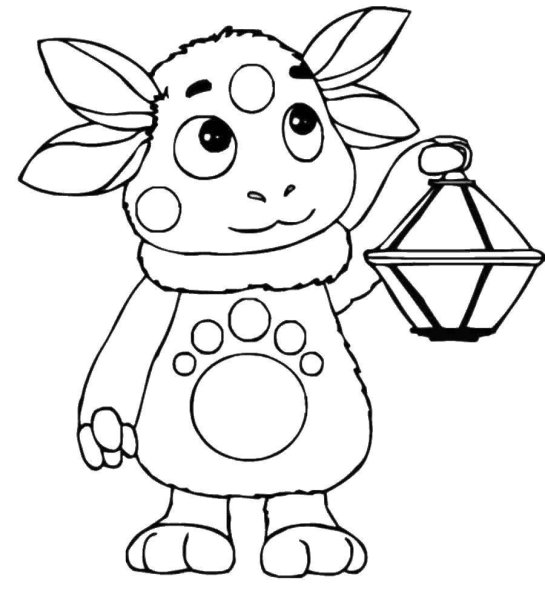 Раскраска Лунтик