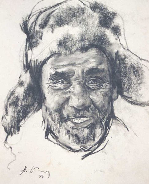 Николай Блохин портреты углем