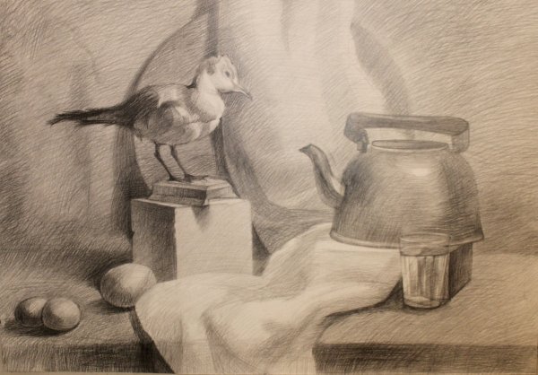 Натюрморт с птицей