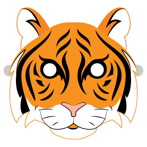 Тигр маска для детей