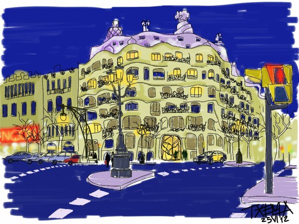 Наброски зданий Гауди