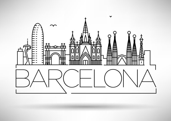 Векторное изображение города Барселона